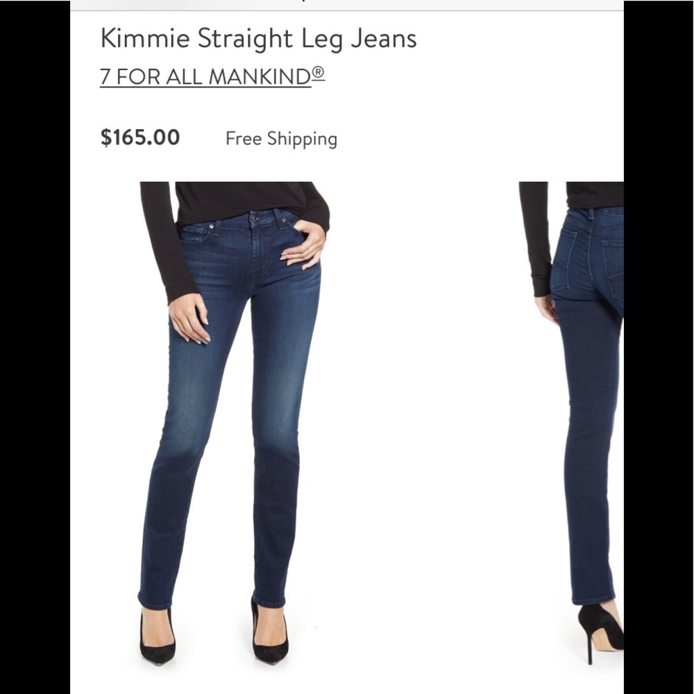 7 for all mankind mid rise kimmie straight leg